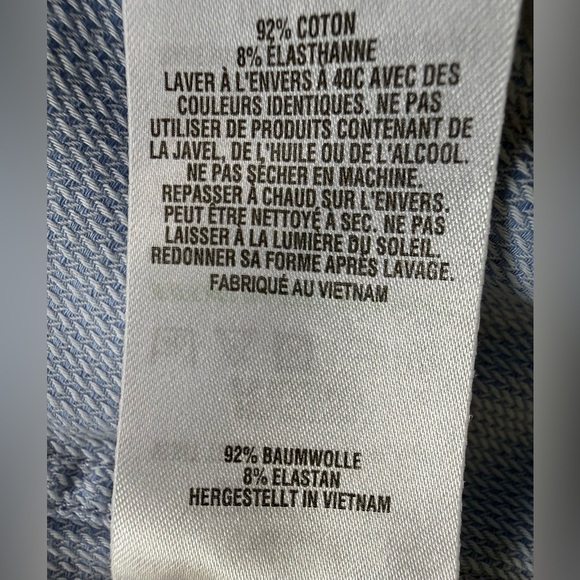 Ted Baker Endurance Blue Dress Shirt 16.5/34-35 Cotton Stretch NWOT - Picture 11 of 12